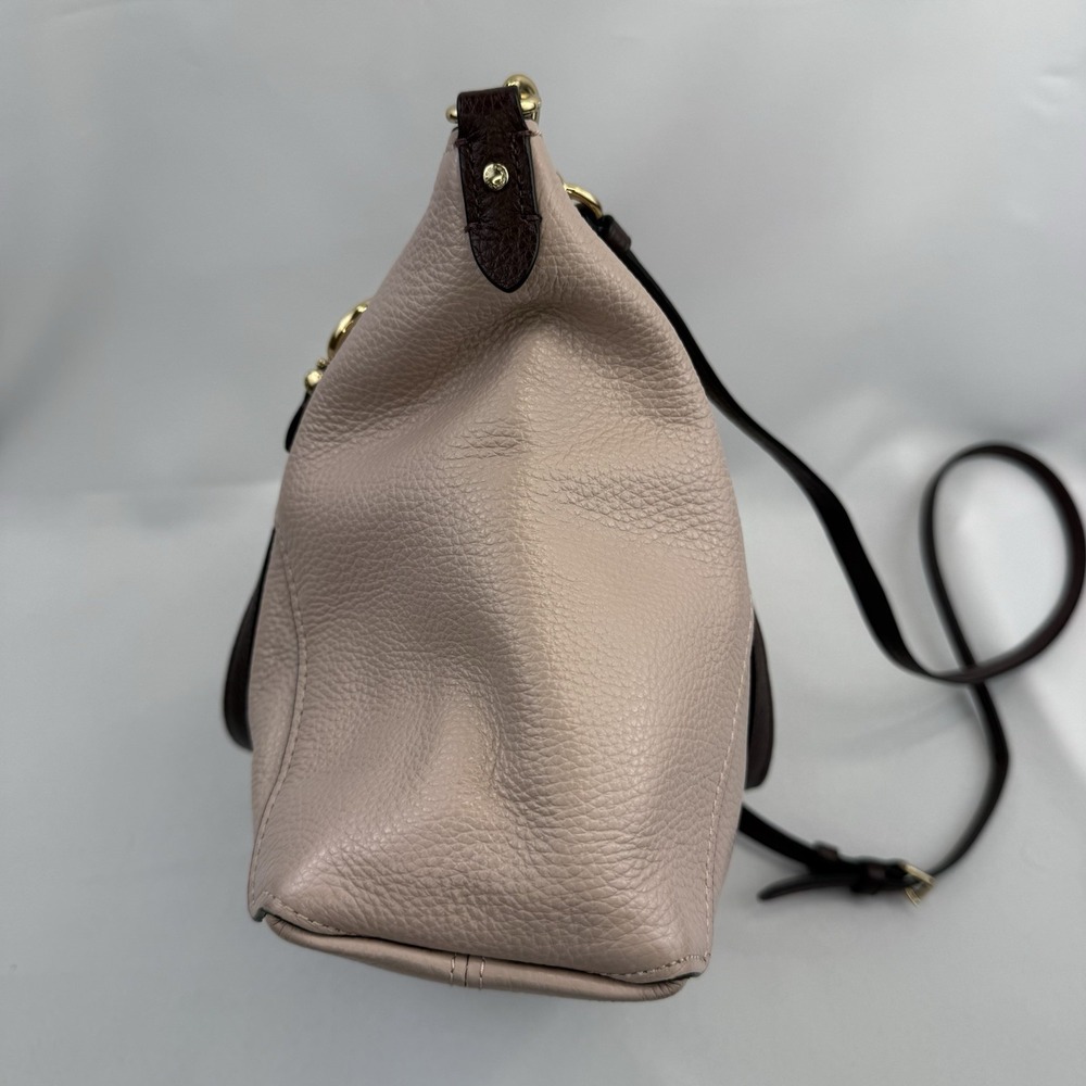 Coach Pink and Brown Leather Satchel - Picture 8 of 16